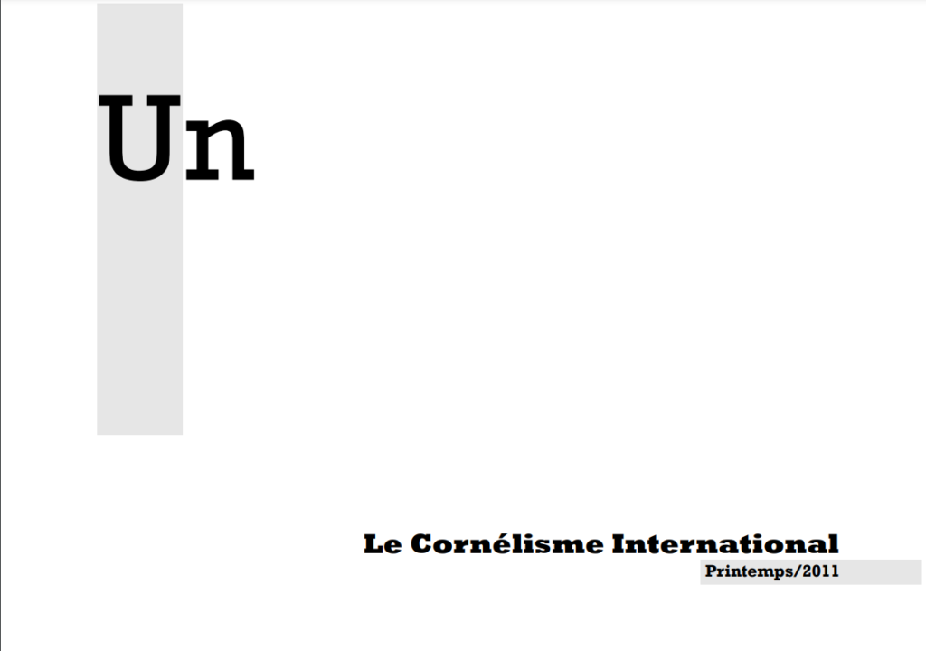 Le Cornélisme International - Un 2011